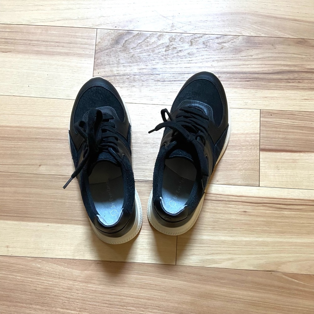 Everlane Trainer sneakers black leather & suede